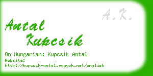 antal kupcsik business card